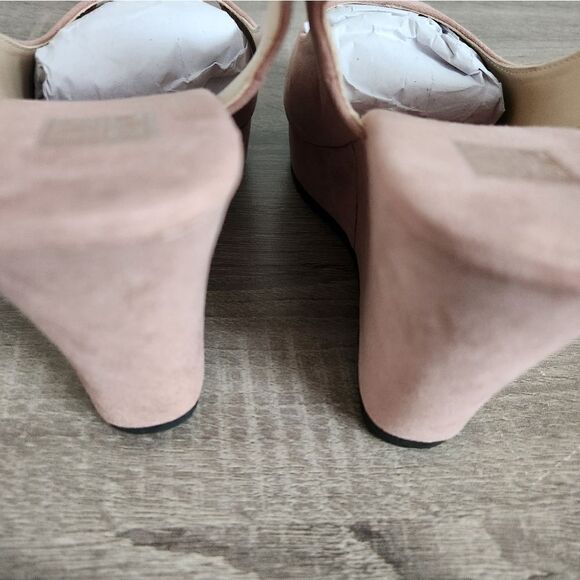 Women's SUEDE PLATFORM SANDALS IS PINK COLOR SIZE 7 . - Picture 5 of 6